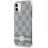DKNY IML Checkered Mono Pattern & Printed Stripes MagSafe case for iPhone 11 / Xr - beige - (DK000174-0)