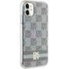 DKNY IML Checkered Mono Pattern & Printed Stripes MagSafe case for iPhone 11 / Xr - beige - (DK000174-0)