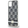 DKNY IML Checkered Mono Pattern & Printed Stripes MagSafe Case for iPhone 11 / Xr - Black - (DK000164-0)