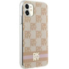 DKNY IML Checkered Mono Pattern & Printed Stripes MagSafe case for iPhone 11 / Xr - pink - (DK000158-0)