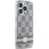 DKNY IML Checkered Mono Pattern & Printed Stripes MagSafe case for iPhone 13 Pro Max - beige - (DK000176-0)