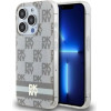 DKNY IML Checkered Mono Pattern & Printed Stripes MagSafe case for iPhone 14 Pro - beige - (DK000178-0)