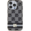 DKNY IML Checkered Mono Pattern & Printed Stripes MagSafe Case for iPhone 13 Pro Max - Black - (DK000166-0)