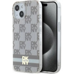 DKNY IML Checkered Mono Pattern & Printed Stripes MagSafe case for iPhone 15 / 14 / 13 - beige - (DK000180-0)