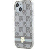 DKNY IML Checkered Mono Pattern & Printed Stripes MagSafe case for iPhone 15 / 14 / 13 - beige - (DK000180-0)