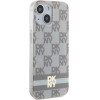 DKNY IML Checkered Mono Pattern & Printed Stripes MagSafe case for iPhone 15 / 14 / 13 - beige - (DK000180-0)