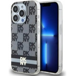 DKNY IML Checkered Mono Pattern & Printed Stripes MagSafe Case for iPhone 14 Pro Max - Black - (DK000169-0)