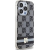 DKNY IML Checkered Mono Pattern & Printed Stripes MagSafe Case for iPhone 14 Pro Max - Black - (DK000169-0)