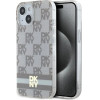 DKNY IML Checkered Mono Pattern & Printed Stripes MagSafe case for iPhone 15 / 14 / 13 - beige - (DK000177-0)