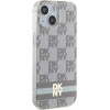 DKNY IML Checkered Mono Pattern & Printed Stripes MagSafe Case for iPhone 15 Plus / 14 Plus - Beige - (DK000181-0)