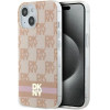 DKNY IML Checkered Mono Pattern & Printed Stripes MagSafe case for iPhone 15 / 14 / 13 - pink - (DK000161-0)