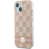 DKNY IML Checkered Mono Pattern & Printed Stripes MagSafe case for iPhone 15 / 14 / 13 - pink - (DK000161-0)