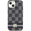 DKNY IML Checkered Mono Pattern & Printed Stripes MagSafe Case for iPhone 15 Plus / 14 Plus - Black - (DK000171-0)