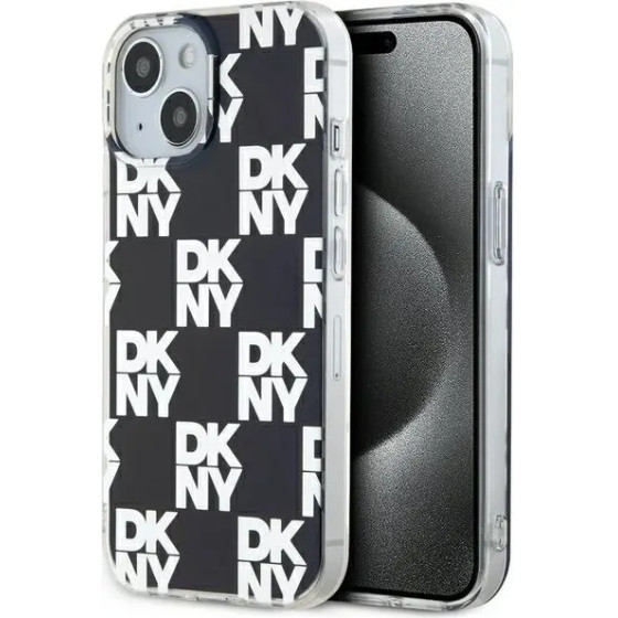 DKNY IML Checkered Mono Pattern case for iPhone 15 / 14 / 13 - black - (DK000154-0)