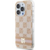 DKNY IML Checkered Mono Pattern & Printed Stripes MagSafe case for iPhone 15 Pro Max - pink - (DK000163-0)