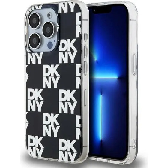 DKNY IML Checkered Mono Pattern case for iPhone 15 Pro - black - (DK000156-0)