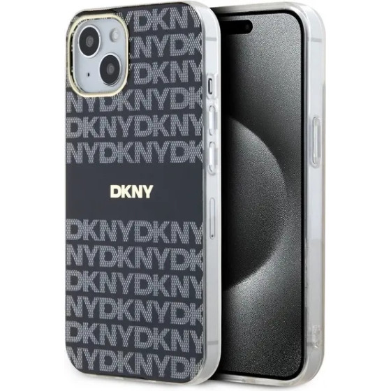 DKNY IML Mono & Stripe MagSafe Case for iPhone 15 Plus / 14 Plus - Black - (DK000151-0)