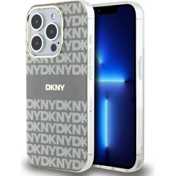 DKNY IML Mono & Stripe MagSafe case for iPhone 15 Pro Max - beige - (DK000140-0)