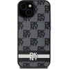 DKNY Leather Checkered Mono Pattern & Printed Stripes Case for Samsung Galaxy S24 Ultra - Black - (DK000109-0)