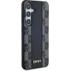 DKNY Leather Checkered Mono Pattern MagSafe case for Samsung Galaxy S24 - black - (DK000201-0)