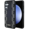 DKNY Leather Checkered Mono Pattern MagSafe case for Samsung Galaxy S24+ - black - (DK000202-0)