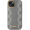 DKNY Leather Checkered Mono Pattern MagSafe iPhone 14 Case - Beige - (DK000214-0)