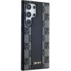 DKNY Leather Checkered Mono Pattern MagSafe Case for Samsung Galaxy S24 Ultra - Black - (DK000203-0)