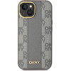 DKNY Leather Checkered Mono Pattern MagSafe iPhone 15 Case - Beige - (DK000217-0)