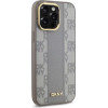DKNY Leather Checkered Mono Pattern MagSafe iPhone 14 Pro Max Case - Beige - (DK000216-0)