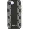 DKNY Leather Checkered Mono Pattern MagSafe iPhone 16e Case - Black - (DK000315-0)