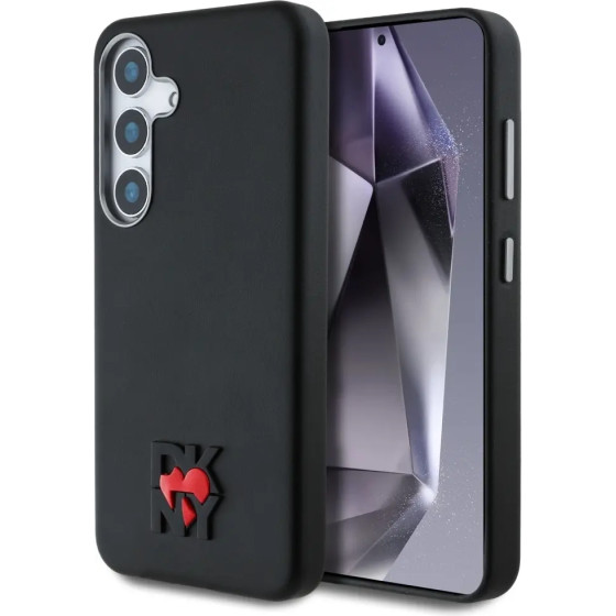DKNY Leather Heart of NY Case for Samsung Galaxy S25 - Black - (DK000309-0)