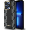 DKNY Leather Checkered Mono Pattern MagSafe iPhone 15 Pro Max Case - Black - (DK000212-0)