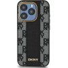 DKNY Leather Checkered Mono Pattern MagSafe iPhone 15 Pro Max Case - Black - (DK000212-0)