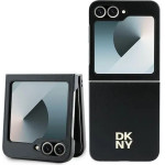 DKNY Leather Metal Stack Logo Case for Samsung Galaxy Z Flip 6 - Black - (DK000221-0)