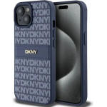 DKNY Leather Mono Stripe & Metal Logo case for iPhone 15 / 14 / 13 - blue - (DK000073-0)