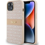 DKNY Leather Mono Stripe & Metal Logo case for iPhone 15 / 14 / 13 - pink - (DK000066-0)