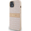 DKNY Leather Mono Stripe & Metal Logo case for iPhone 15 / 14 / 13 - pink - (DK000066-0)