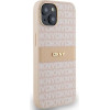 DKNY Leather Mono Stripe & Metal Logo case for iPhone 15 / 14 / 13 - pink - (DK000066-0)