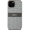 DKNY Leather Mono Stripe & Metal Logo case for iPhone 15 Plus / 14 Plus - beige - (DK000063-0)