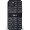 DKNY Leather Mono Stripe & Metal Logo Case for iPhone 15 Plus / 14 Plus - Black - (DK000055-0)