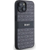 DKNY Leather Mono Stripe & Metal Logo Case for iPhone 15 Plus / 14 Plus - Black - (DK000055-0)
