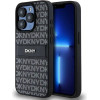 DKNY Leather Mono Stripe & Metal Logo case for iPhone 15 Pro - black - (DK000056-0)