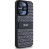 DKNY Leather Mono Stripe & Metal Logo case for iPhone 15 Pro - black - (DK000056-0)