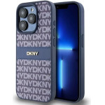 DKNY Leather Mono Stripe & Metal Logo case for iPhone 15 Pro - blue - (DK000074-0)