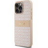 DKNY Leather Mono Stripe & Metal Logo case for iPhone 15 Pro Max - pink - (DK000072-0)