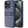 DKNY Leather Mono Stripe & Metal Logo case for iPhone 15 Pro Max - blue - (DK000075-0)