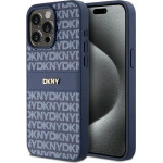 DKNY Leather Mono Stripe & Metal Logo case for iPhone 15 Pro Max - blue - (DK000075-0)