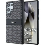 DKNY Leather Mono Stripe & Metal Logo case for Samsung Galaxy S24 Ultra - black - (DK000144-0)