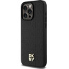DKNY Leather Monogram Pattern Metal Logo MagSafe Case for iPhone 15 Pro Max - Black - (DK000088-0)