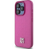 DKNY Leather Monogram Pattern Metal Logo MagSafe Case for iPhone 15 Pro - Pink - (DK000099-0)